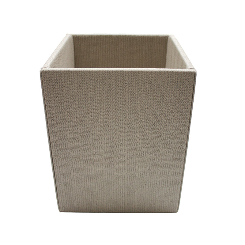 Bornaman Leather / Faux Leather Open Kitchen Trash Can - 7L, Beige