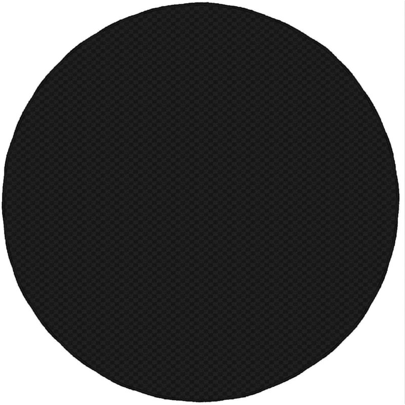 Tapis noir touffeté Alaudin, Rond 90 po