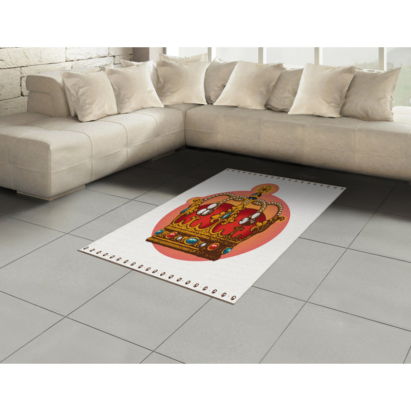 Queen High Density Long Fiber Poly Threads Decorative Area Rug Carpet, Rectangle 4' x 5'8"