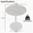 Mid-Century Modern Round Coffee/Dining Table - 27.6" White Marble-Effect Top