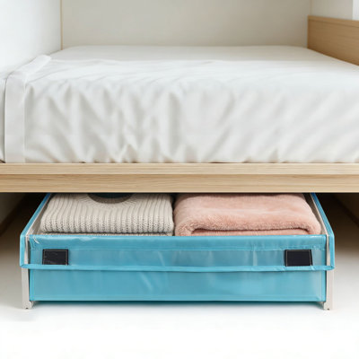Under Bed Storage Drawers With Wheels - Rolling Plastic Storage Containers With Dual Handles For Easy Access - Space Saving Organizer For Clothes, Shoes, And Linens