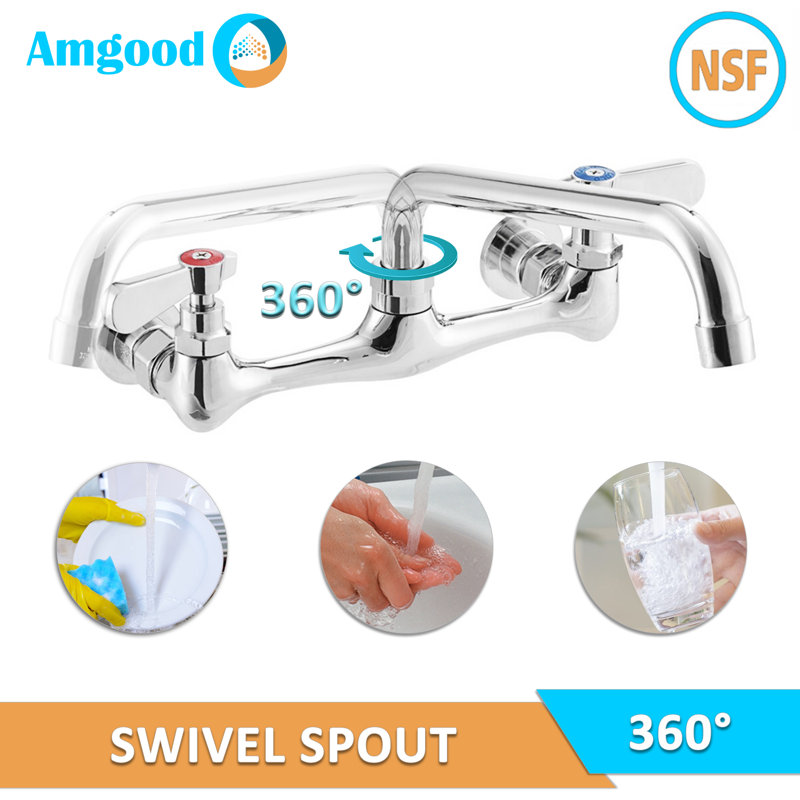 Commercial Kitchen Restaurant Wall Mount Faucet