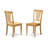 3 Piece Modern Dining Table Set Contains a Round Kitchen Table with Pedestal and 2 Dining Chairs, Oak-1906691710-1906691698-1906691696