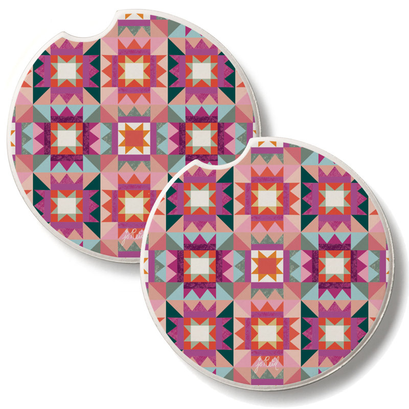 Ensemble de 2 sous-verres en pierre rétro