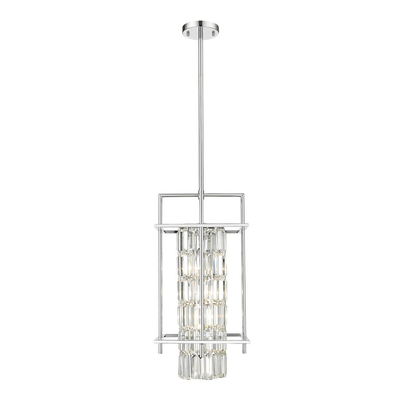 Bayliff 3 - Light Chrome Crystal Pendant