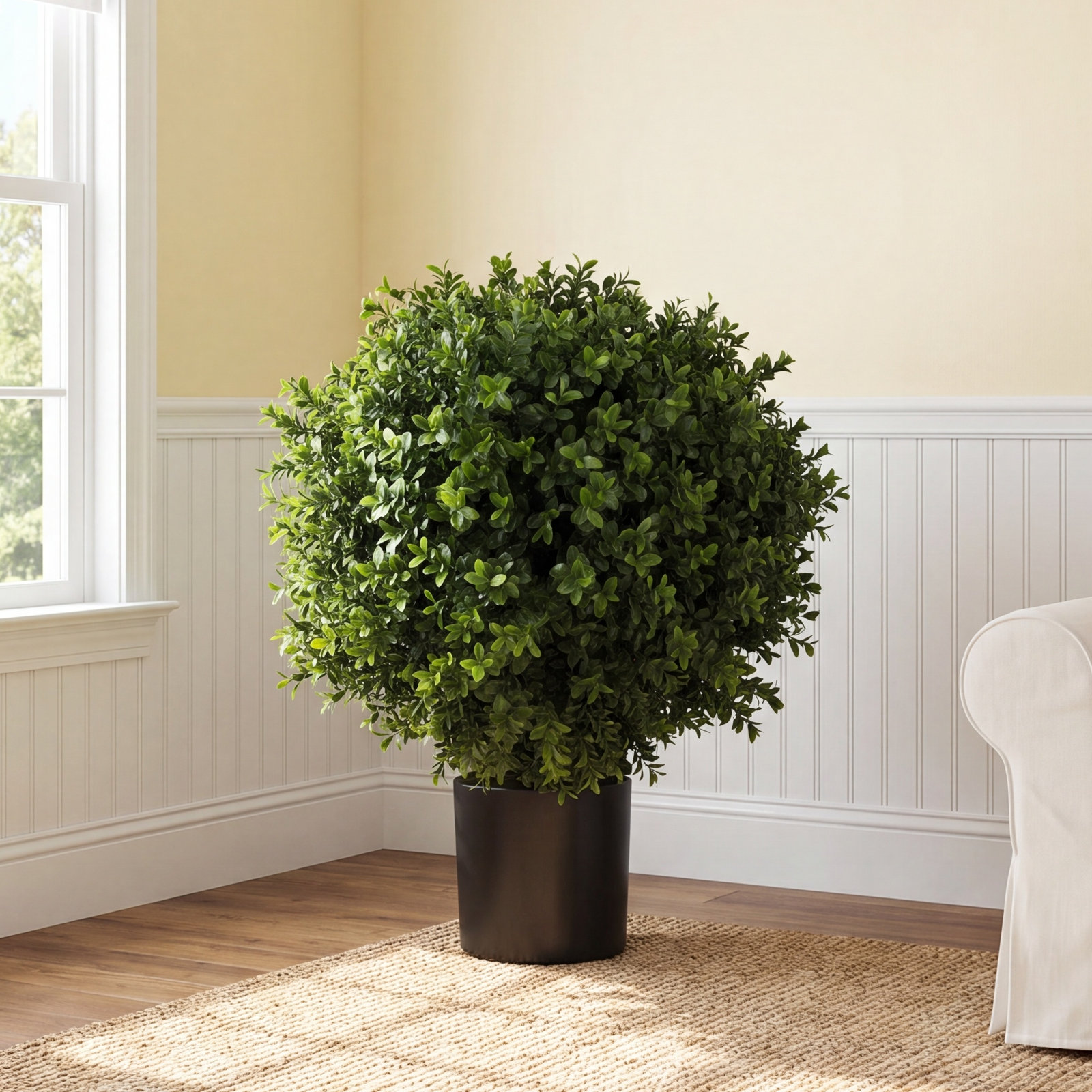 24" Boxwood Topiary with Base Included
