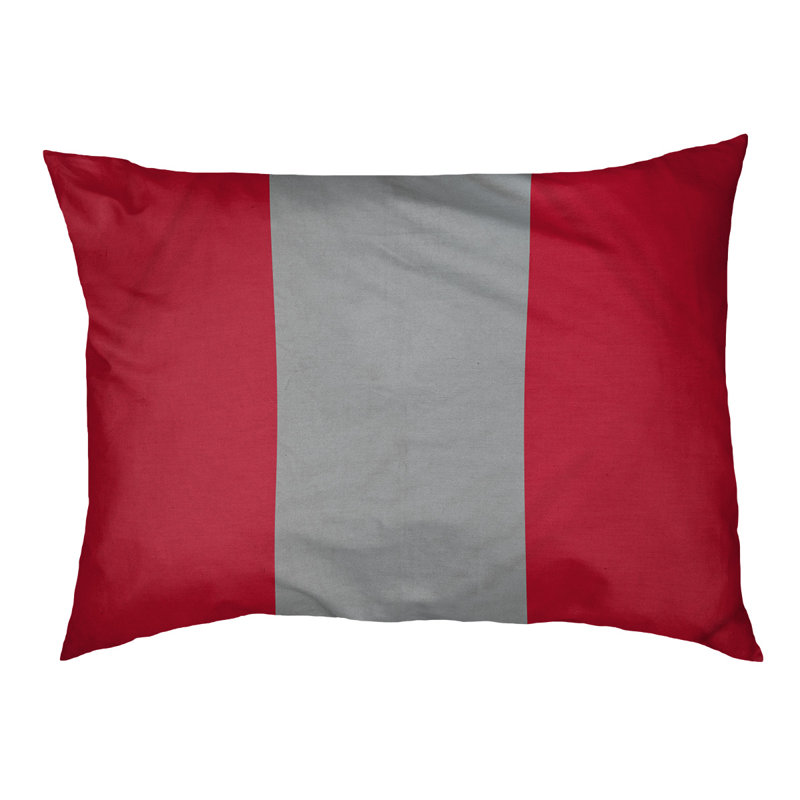 Coussin Washington, Très grand (l 50 po x P 40 po x H 17 po), Rouge / argenté
