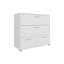 Commode blanche avec tiroirs, ensemble de 2