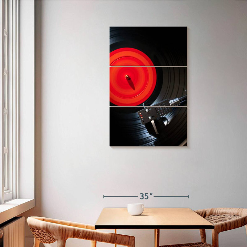 Playing Vinyl, 57" H x 36" W