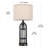25'' Farmhouse Table Lamp Set with Rotary Socket and USB A&C Ports