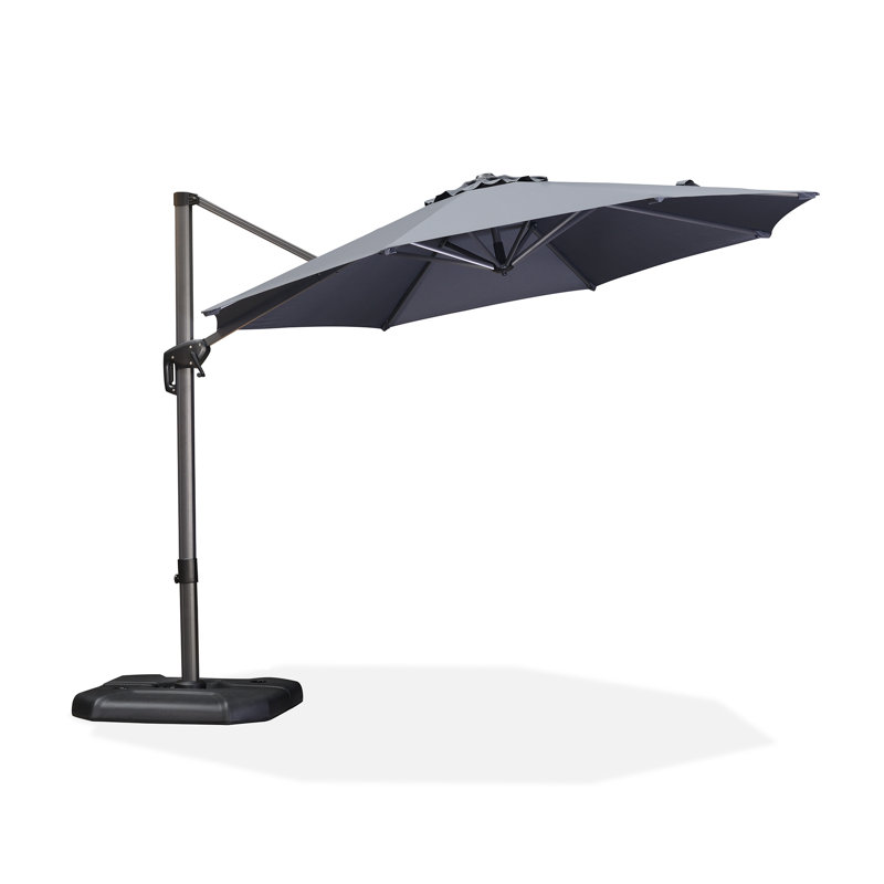 Cantilever Parasol, Grey, 274.3cm H x 304.8cm W x 304.8cm D