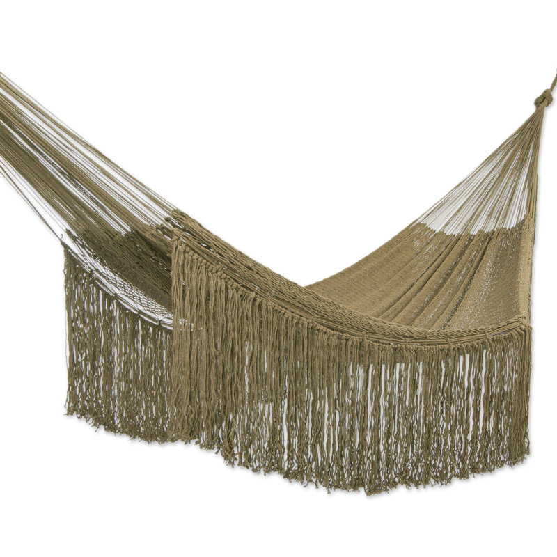 Hamac à barre d'écartement double, Vert olive, l 75 po x L 79 po