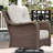  10 Piece Wicker Outdoor Furniture Set with 6-inch Comfy Cushions, High Back Patio Furniture Set with Swivel Rocking Chairs and Fire Pit Table-1171625322-1171625321