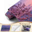 Papier peint adhésif pelez et collez branche de cerisier en fleurs rose coucher de soleil lac pleine lune réflexion lointaine art mural auto-adhésif et amovible-2068362608