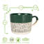 Nicola Spring - Dipped Dash Stoneware Coffee Mugs - 450ml-60545435