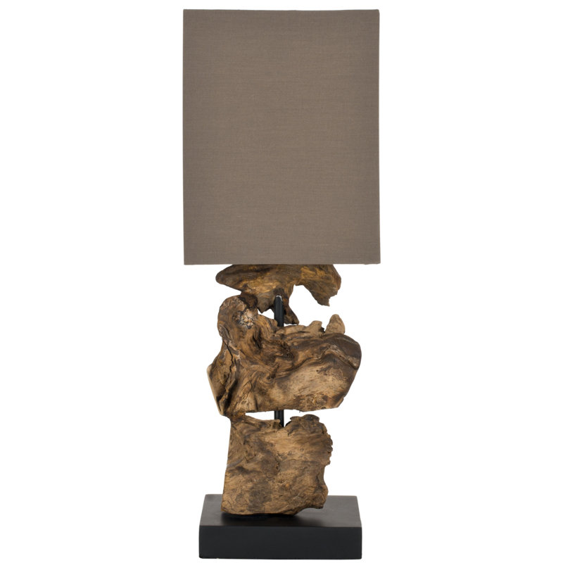 Solid Wood Lamp, Naturel, marron