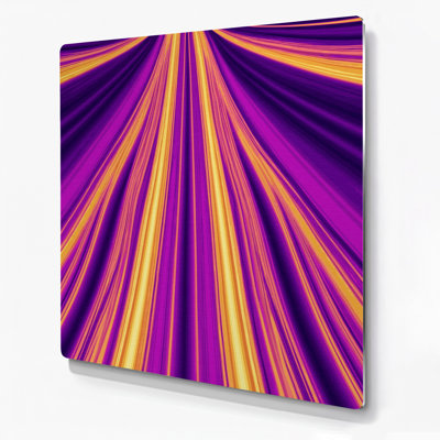 Gradient Abstract 84 Purple Metal Wall Art