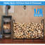 Support de support à bois de chauffage de 4 pi, support réglable de bûche de feu robuste pour foyer, organisateur de rangement extérieur en métal pour pile de bois, outil de support de bûches de patio, noir-1573158678