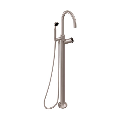 Descanso Bath Floor Mounted Tub Filler with Diverter and Handshower