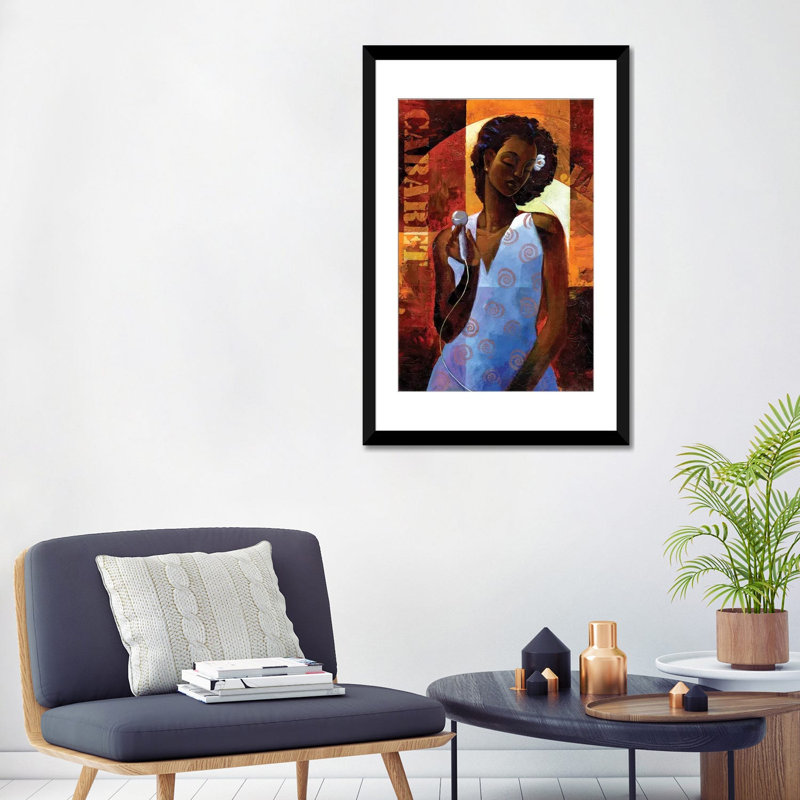 « diva », impression sur toile, H 24 po x l 16 po x P 1 po, Papier d'art encadré noir, Blanc