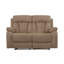 Causeuse inclinable en tissu de microfibre Global United