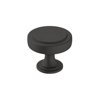 Exceed 1-3/8 inch (35mm) Diameter Matte Black Cabinet Knob