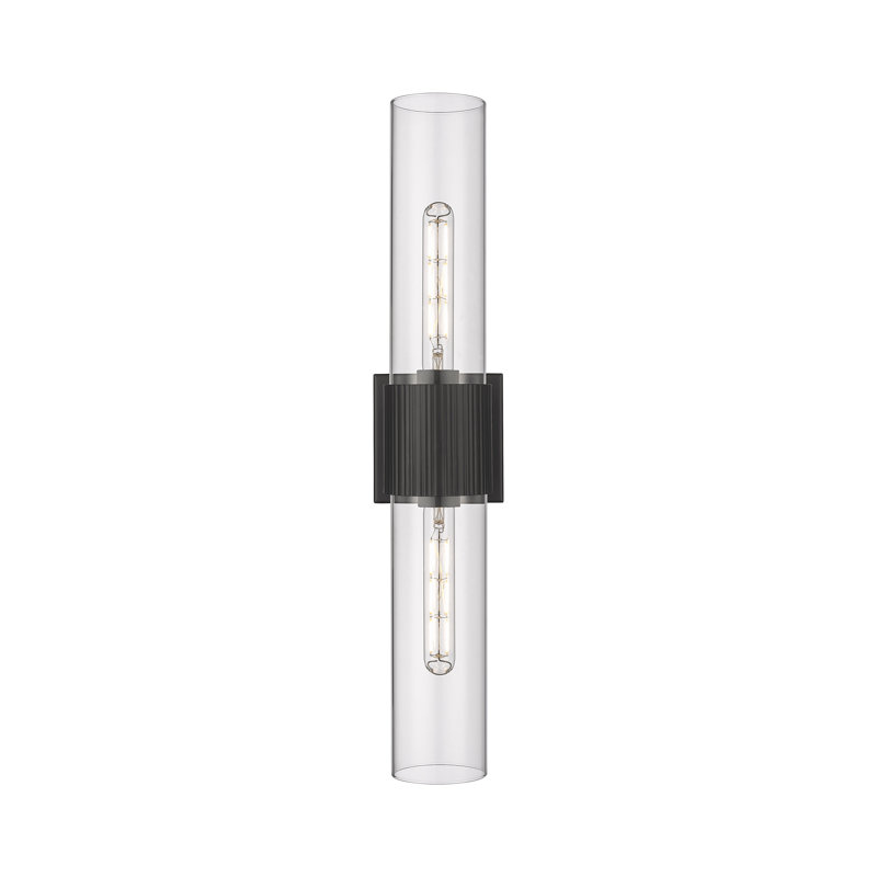 Mahue 2 - Light Dimmable LED Vanity Light, Clear, Matte Black
