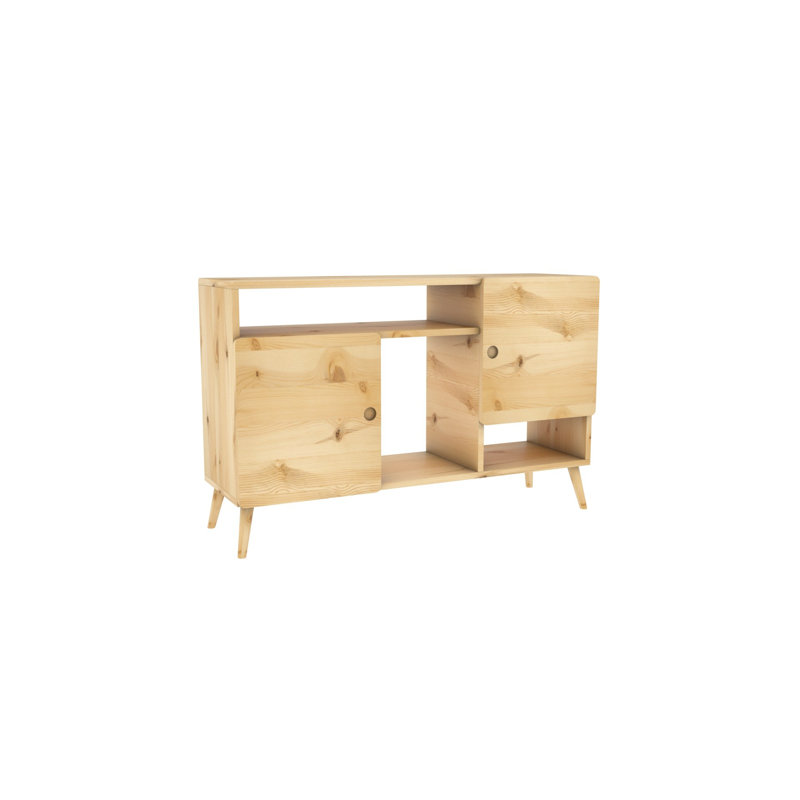 Dekzy 70cm Solid Wood Console Table, Natural