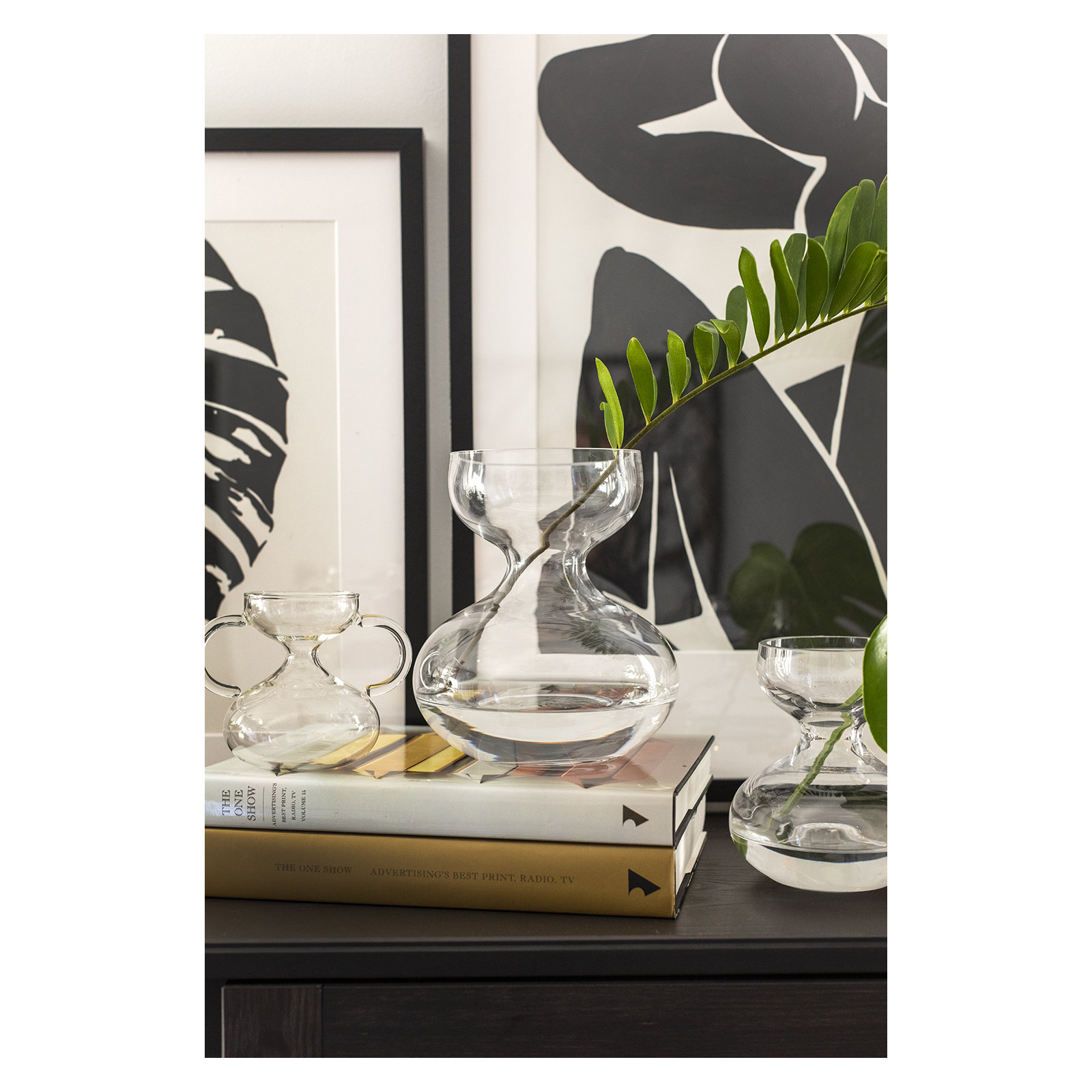 Eske Handmade Glass Table Vase, 8" H x 6.75" W x 6.75" D