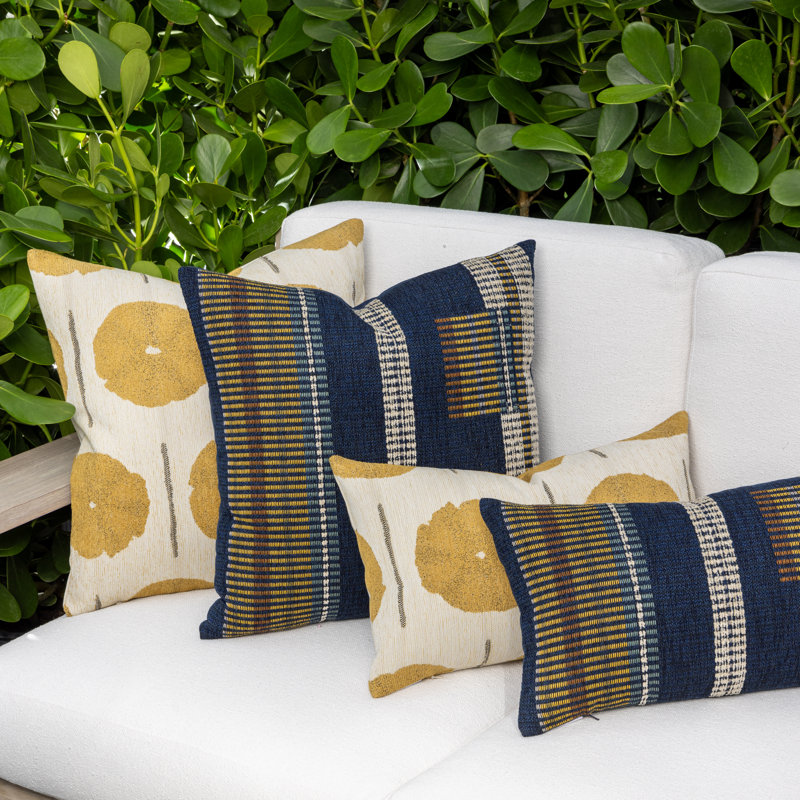 Solstice Gold Indoor/Outdoor Pillow Cover & Insert, 12" H x 20" W, Rectangular