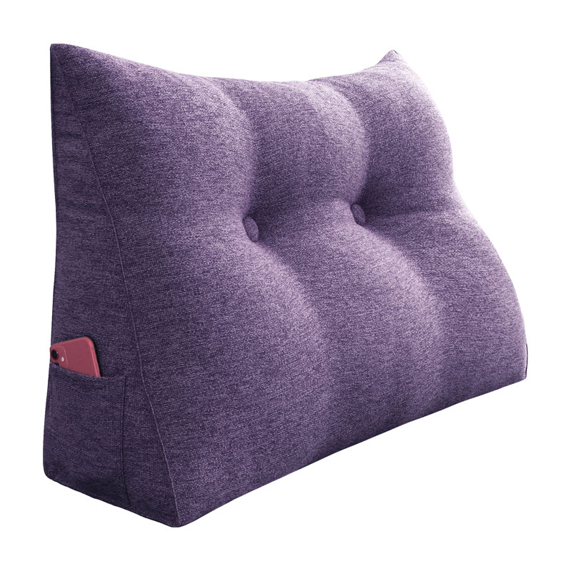 Reading Headboard Pillow , 50cm H x 80cm W, Purple