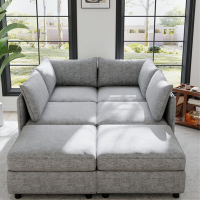 Canapé modulaire modulaire, siège convertible avec rangement, canapé-lit modulaire, combinaisons modulaires flexibles en tissu pour le salon