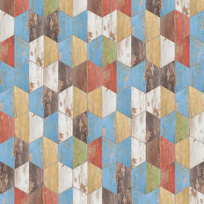 Carreau de porcelaine pour mur et plancher aspect bois 10 po x 11 po Karacter