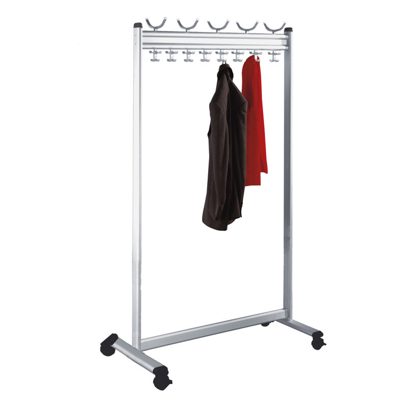 Multiline 100cm Adjustable Rolling Clothing Rack