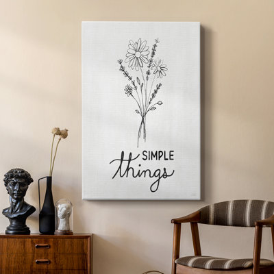 Simple Things Sketch -Custom Wrapped Gallery Cavas