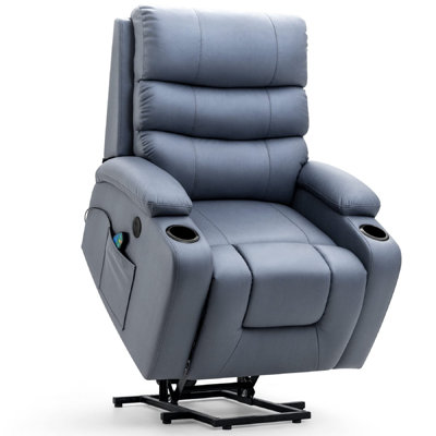 Power Lift Recliner Chair with Massage and Heat for Elderly, with 2 Cup Holders -  Ebern Designs, F94A4B6E9413496C85332545496744AE