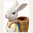 Rabbit Garden Statue in Blue Overalls