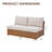 Windsor Aluminum Rattan Armless  Loveseat