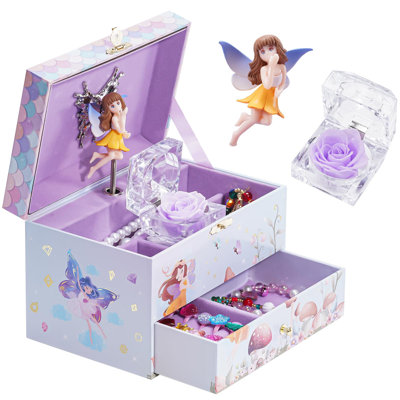 Jewelry Musical Unicorn Box, Kids Jewelry Organizer Gift for Children Toddler Age 2-8, Holiday Christmas Gift