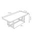 Table de salle à manger rectangulaire en bois massif gris ciment-1818331156