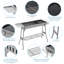 LIFERUN 37cm W Portable Gas & Charcoal Combo Grill