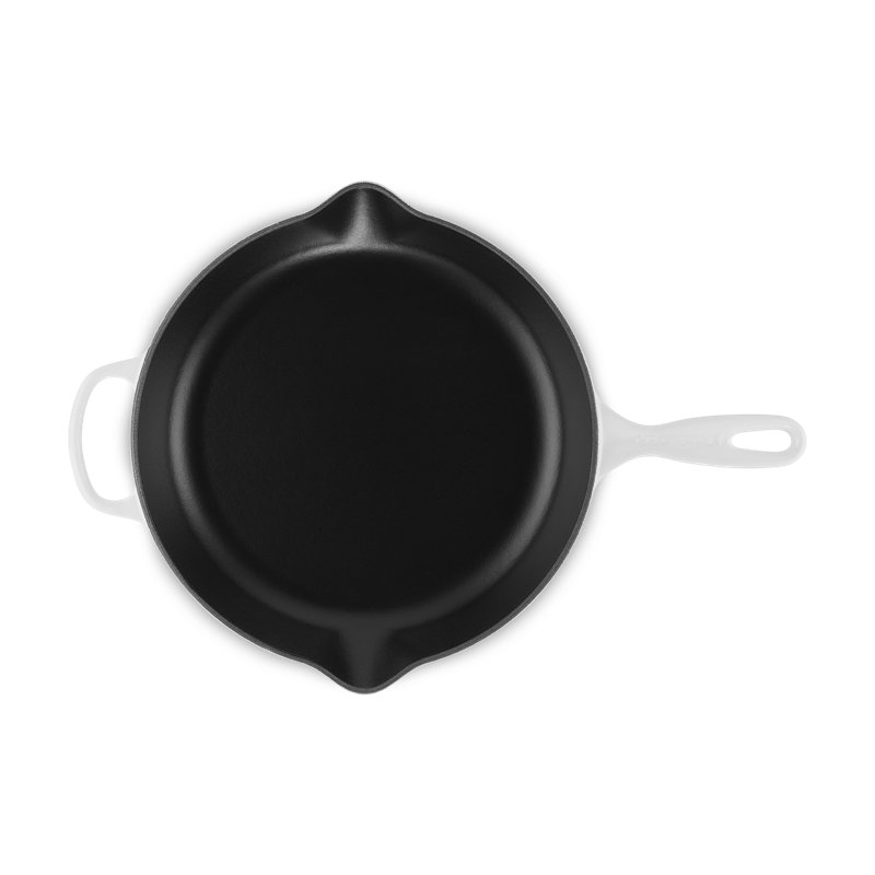 Le Creuset Signature Cast Iron Round Skillet, 11.75", Blue Riviera, Oyster