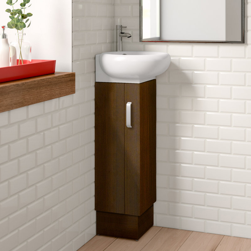 Ensemble de meuble-lavabo simple Jorren, Wengé