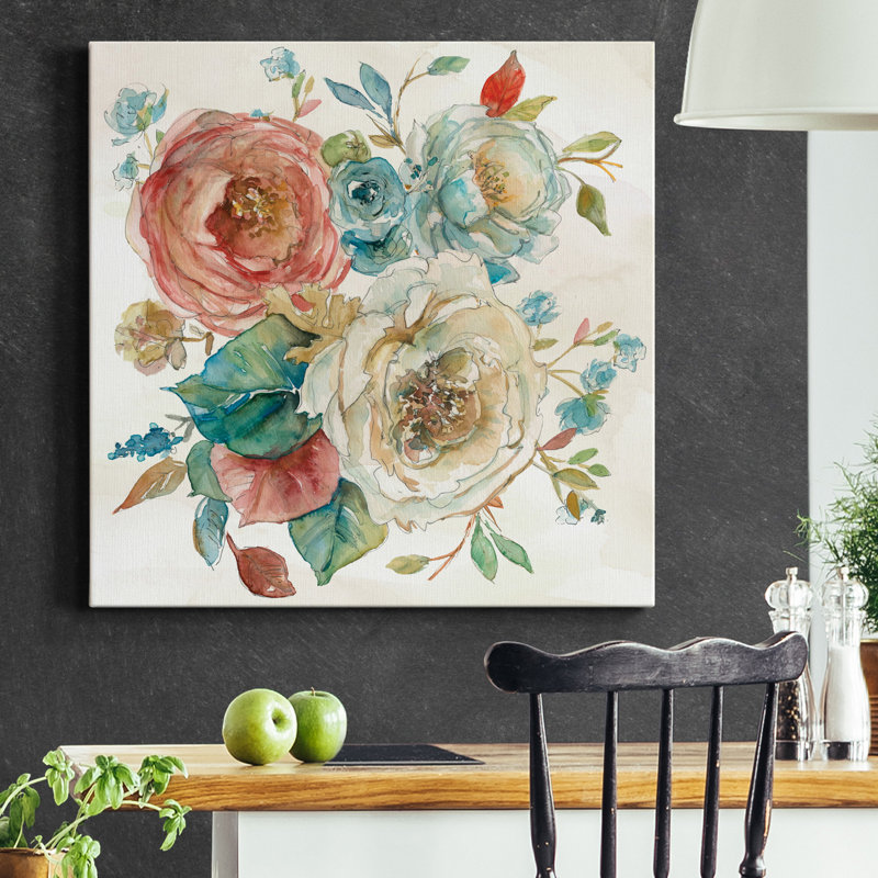 «Rose Garden I», reproduction d'art sur toile tendue, H 24 po x l 24 po x P 1 po
