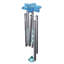 Carillon à vents tournants bleu métallique Exhart, 12 po x 24 po Exhart