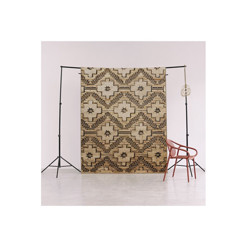Tapis noir lavable à motif géométrique à motif géométrique losange noir, Sous-tapis rectangulaire de 3 pi 3 po x 4 pi 11 po