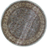 Wool Oriental Area Rug in Light Blue/Ivory/Gray