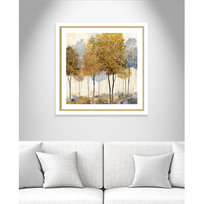 Mullens Metallic Forest II' Framed Oil Painting Print