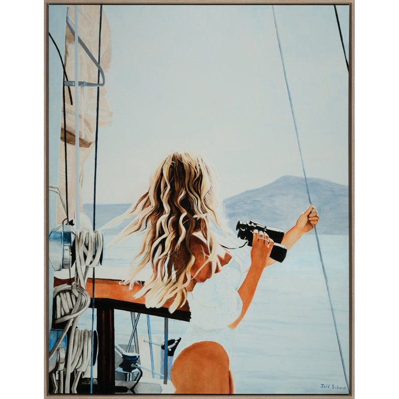 Blonde Ambition Print by Jeff Schaub, Silver Floater Framed, 57" H x 44" W x 2" D