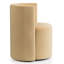 Chaises d'appoint tonneau en velours avec roulettes-406038452